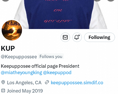 Follow KUP Twitter page @Keepuppossee